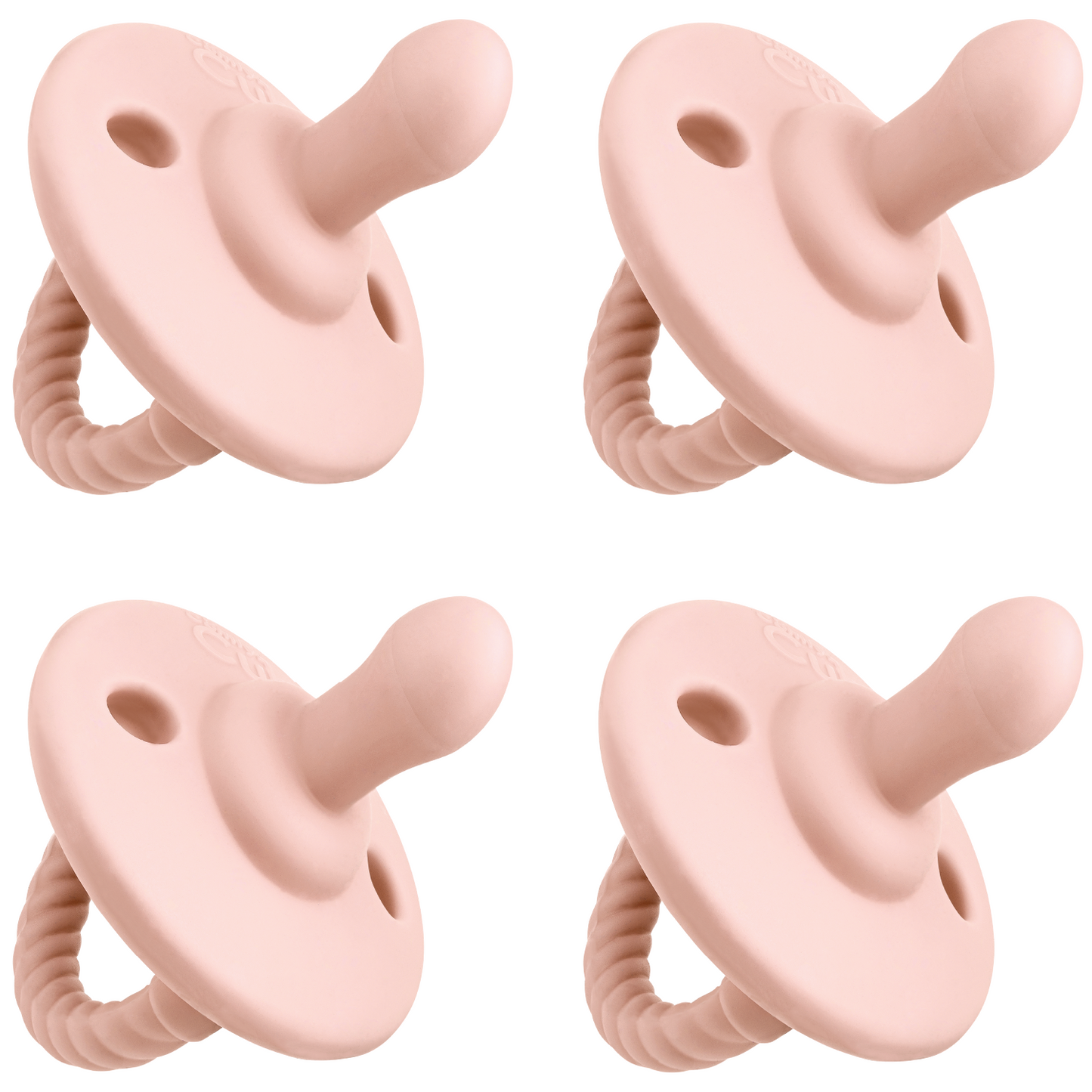 Pacifier Set Pink Blush 4 Pack Baby Silicone BPA Free Comfy Cubs Everetts Place: Online Boutique 12.99