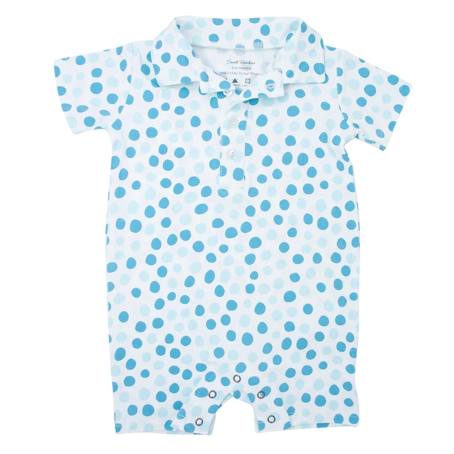 Polo Romper for Boys Short Sleeve Comfortable Activewear Sweet Bamboo