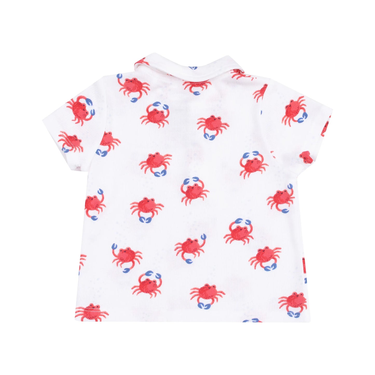 Polo Shirt and French Terry Shorts Set Crabby Cuties for Kids.