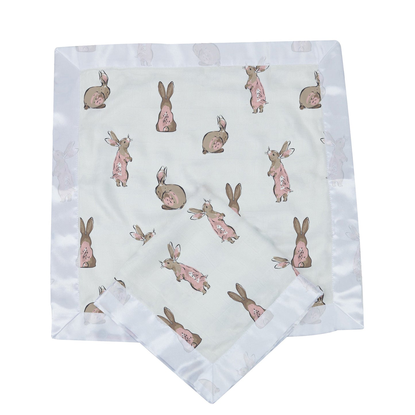 Powder Pink Bunnies Bamboo Newcastle Blankie Set for Infants and Toddlers Newcastle Classics