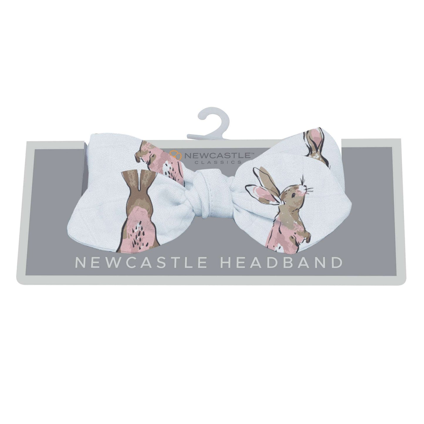Powder Pink Bunnies Bamboo Headband Wildflowers Collection Newcastle Classics