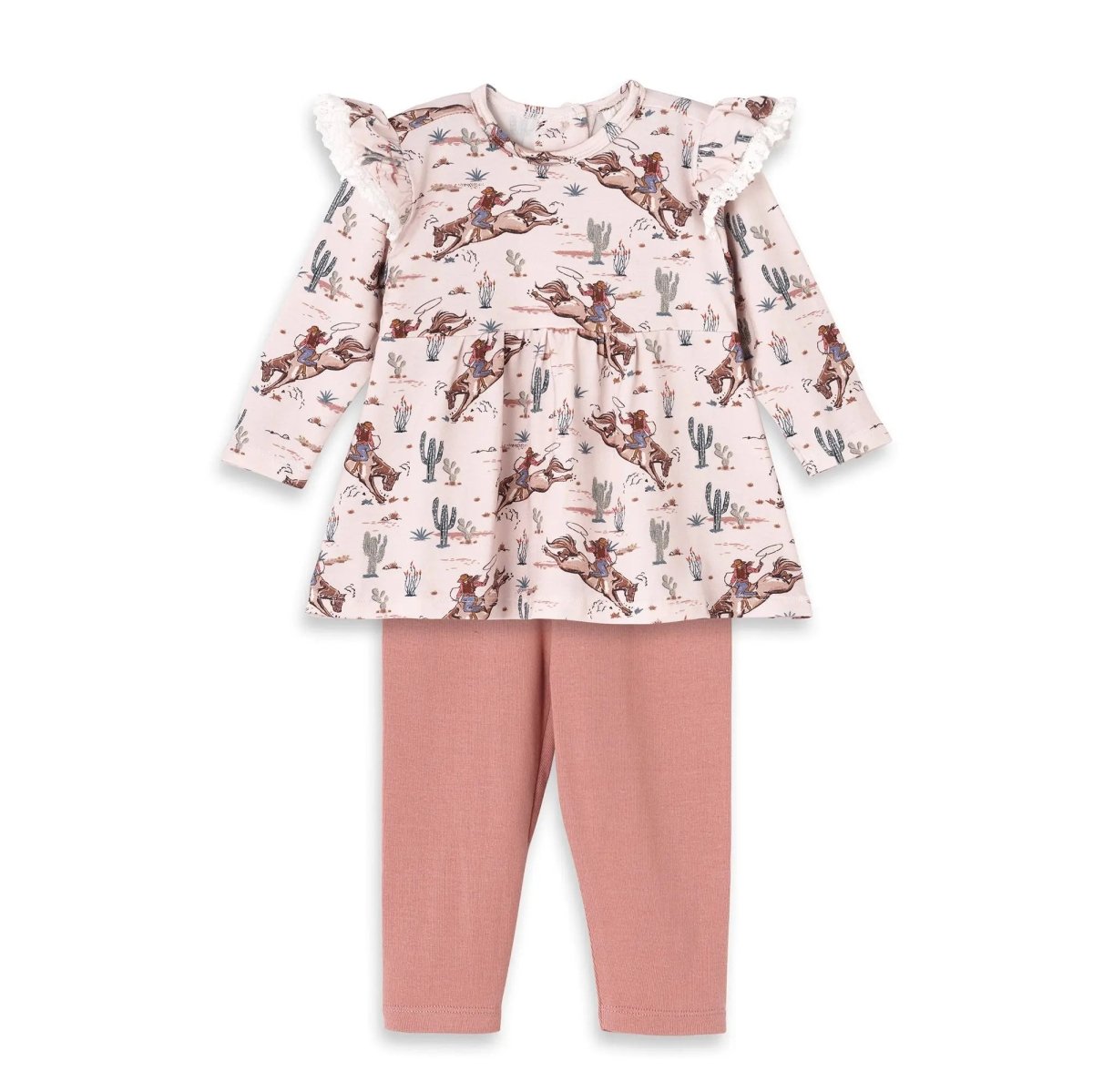 Tesa Babe Prairie Princess Baby Girl Western Bamboo Top Legging Set - Everetts Place Boutique -