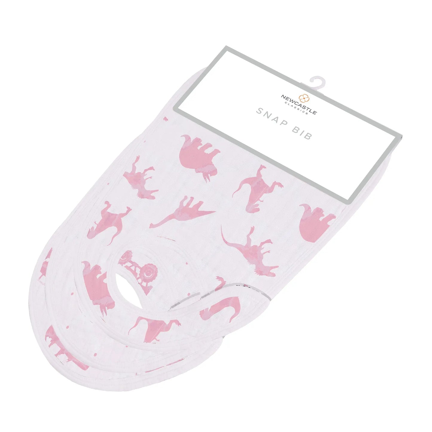 Pretty In Pink Bamboo Snap Bibs 3 Pack Soft Absorbent Muslin Teething Feeding Accessories Newcastle Classics
