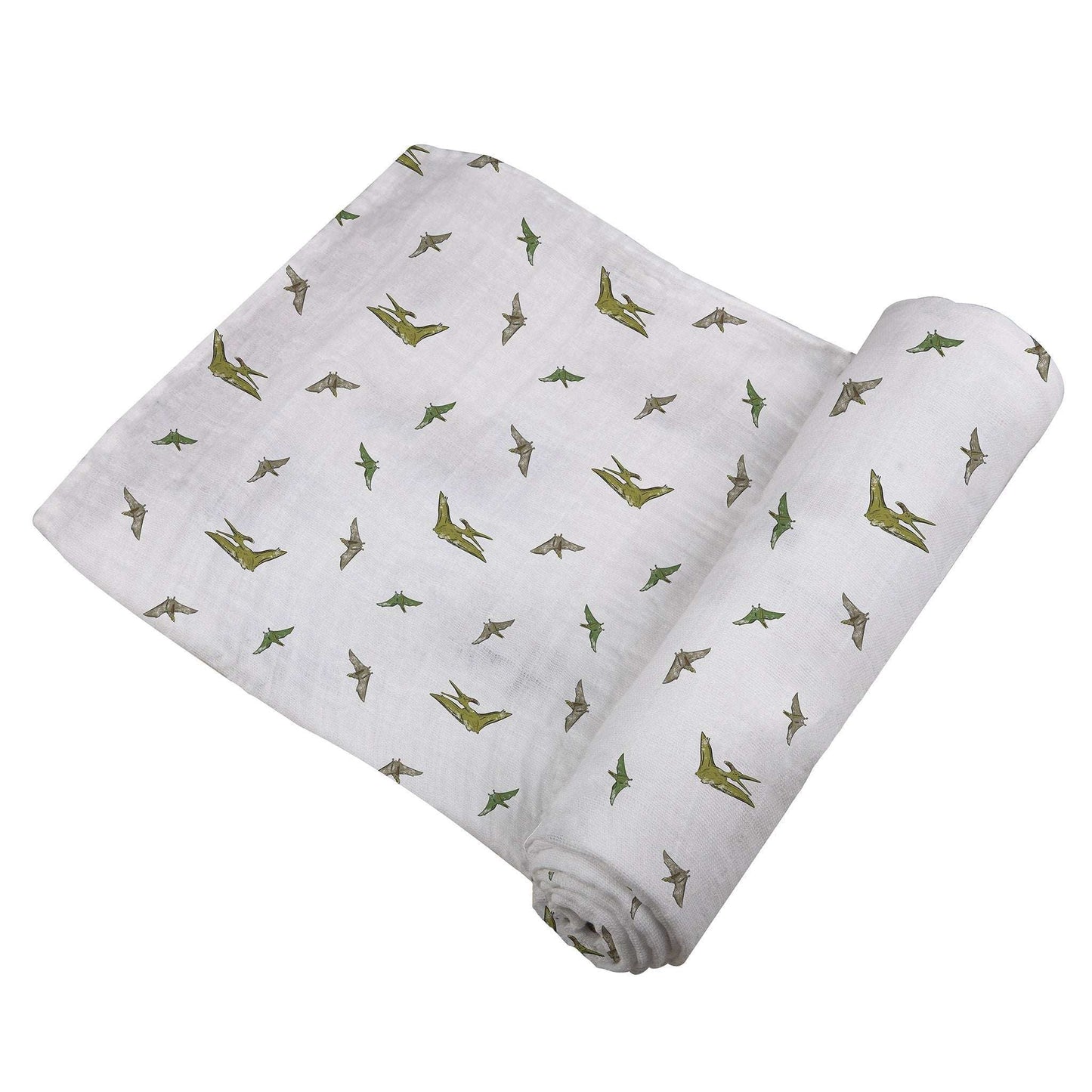 Pteranodon Cotton Muslin Swaddle Blanket Soft Breathable Pre Washed Natural Fabric Newcastle Classics