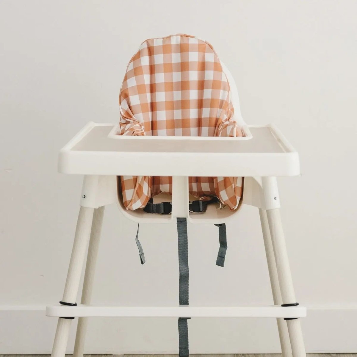 Little Joy Co. Pumpkin Gingham Cushion Cover for IKEA Antilop Highchair - Everetts Place Boutique -