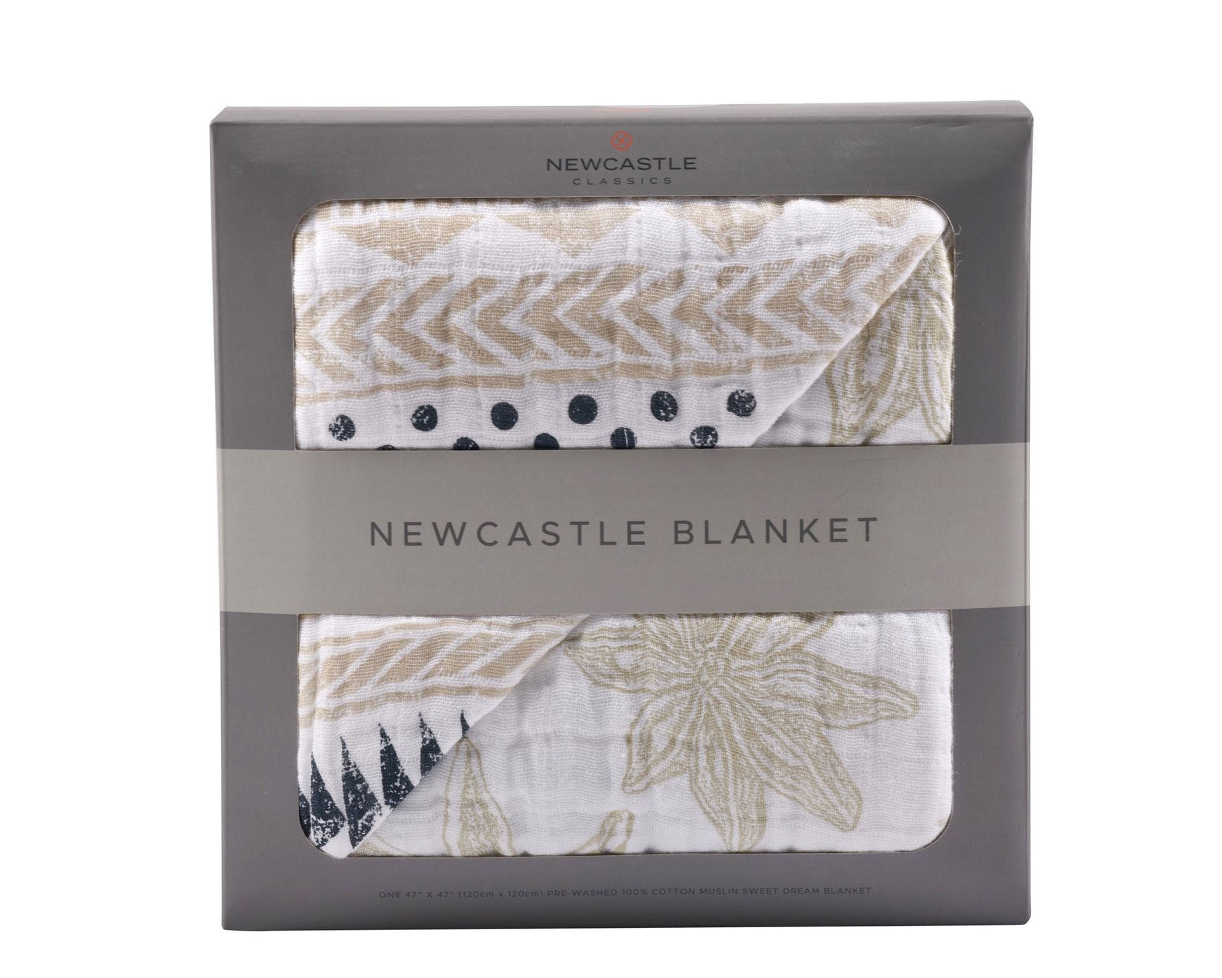 Newcastle Classics Pyramid Cotton Muslin Blanket with Soft Breathable Fabric for Kids - Baby & Toddler > Swaddling & Receiving Blankets > Receiving Blankets Cotton Newcastle Blanket