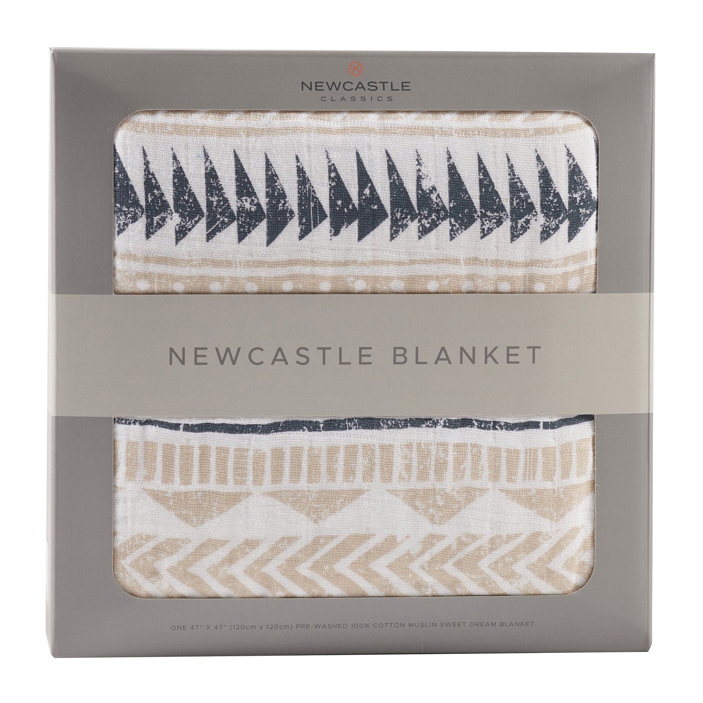 Pyramid Cotton Muslin Newcastle Blanket for Kids 47 Inch x 47 Inch Soft Breathable Cuddly Comfort Newcastle Classics