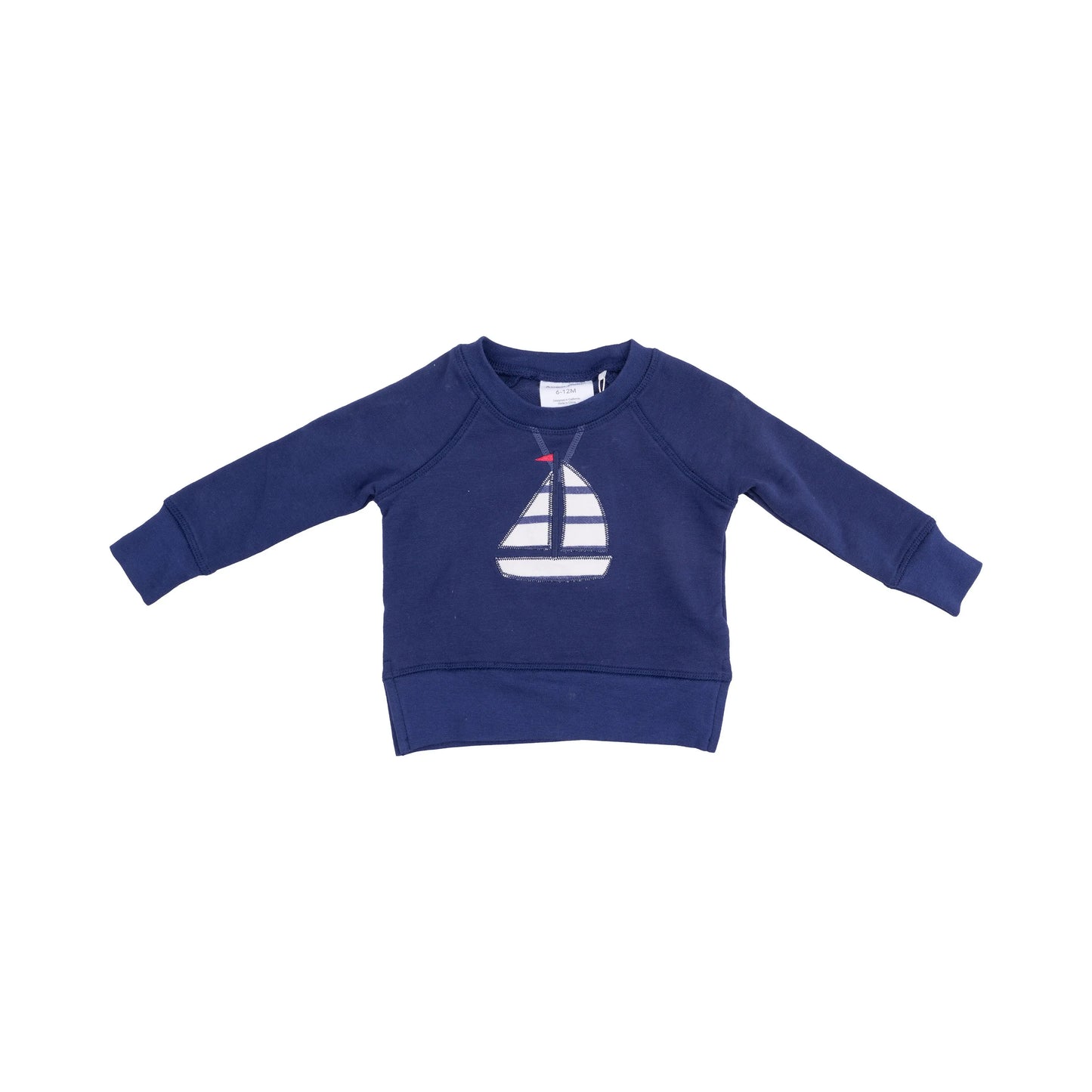 Raglan Sweatshirt with Sailboat Applique and French Terry Shorts for Kids Angel Dear
