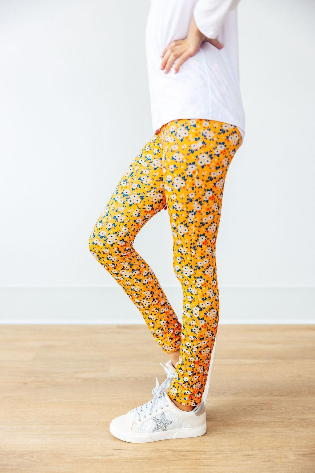 Mila & Rose ® Mila And Rose High Waisted Fall Floral Leggings For Women - Apparel & Accessories > Clothing > Pants > Leggings Leggings