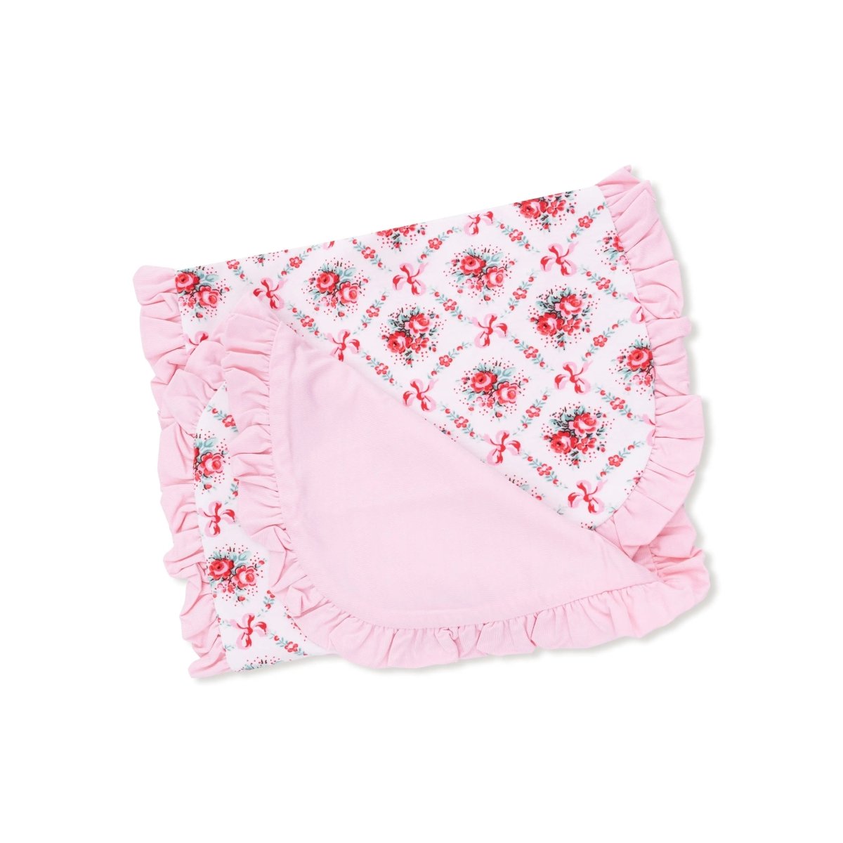 Angel Dear Ruffle Burp Cloth Baby Soft Bamboo Viscose Large 22 Inches - Everetts Place Boutique -