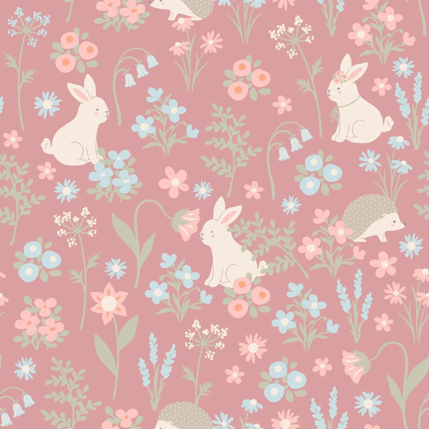 Pink Bunny Floral Baby Ruffle Footie with Hypoallergenic Fabric and No Slip Grips Sweet Bamboo