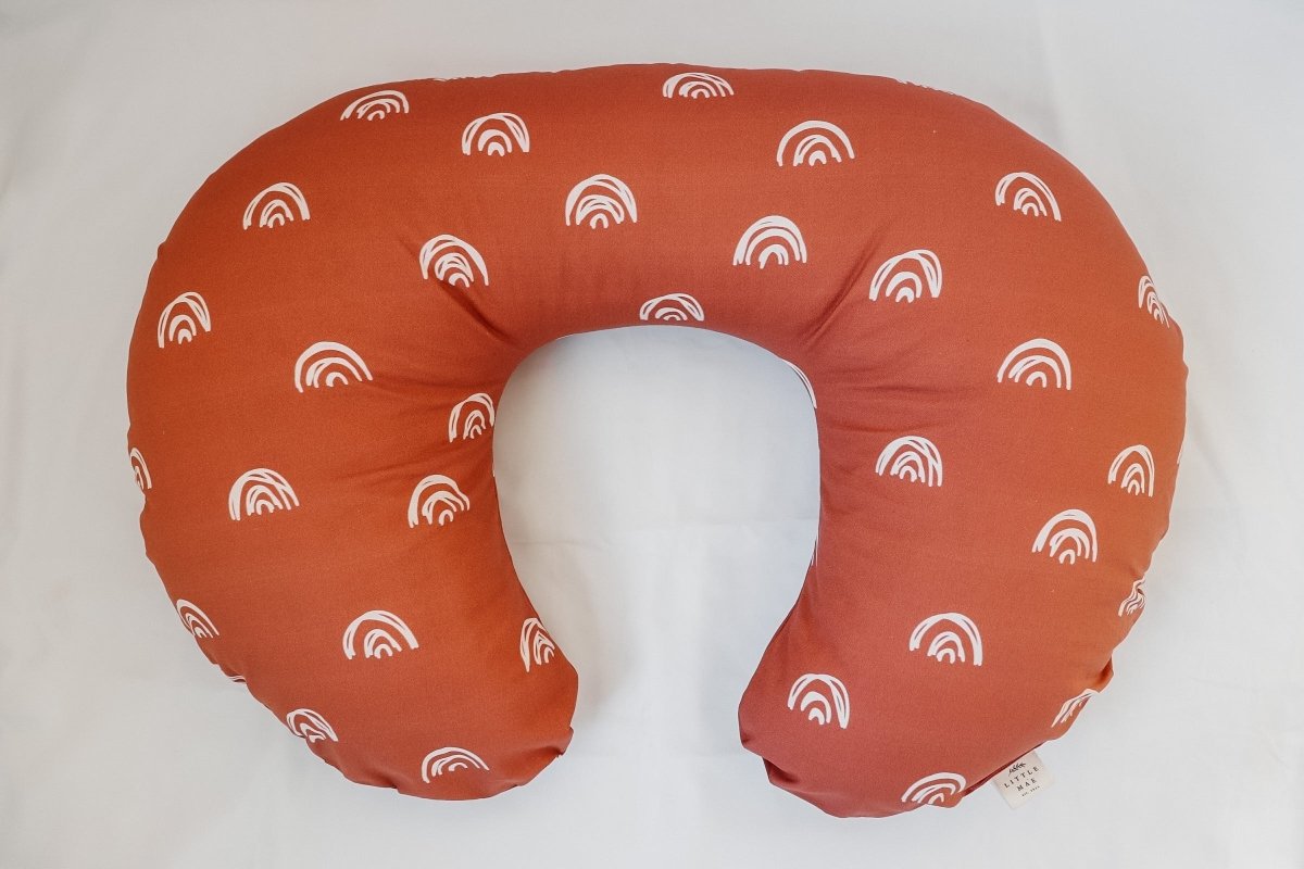 Little Mae & Co Rust Nursing Pillow Cover for Feeding and Tummy Time - Everetts Place Boutique -