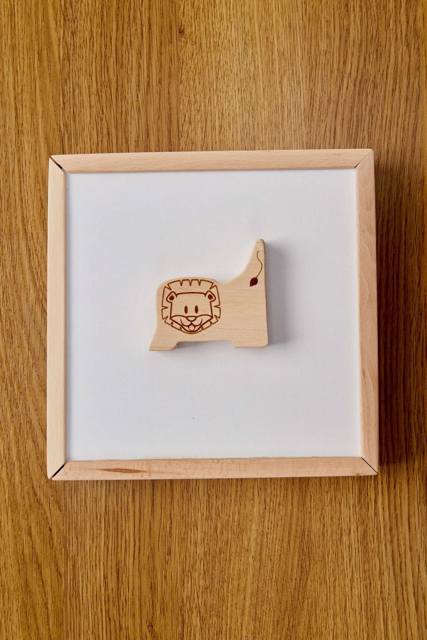 Montessori Wooden Safari Animal Puzzle Box For Toddlers Kidodido Everetts Place: Online Boutique
