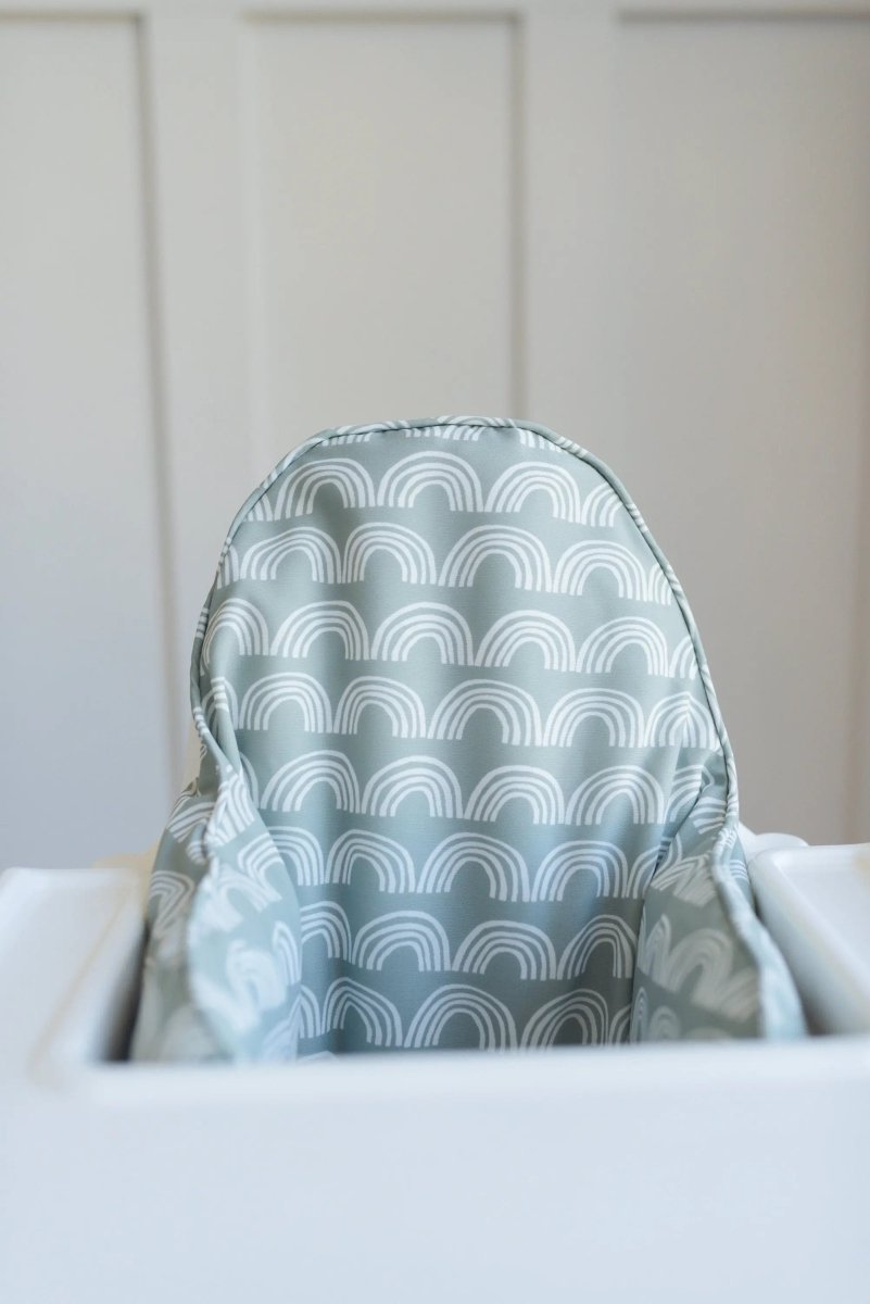 Little Joy Co. Sage Green Rainbow Cushion Cover IKEA Antilop Highchair - Everetts Place Boutique -