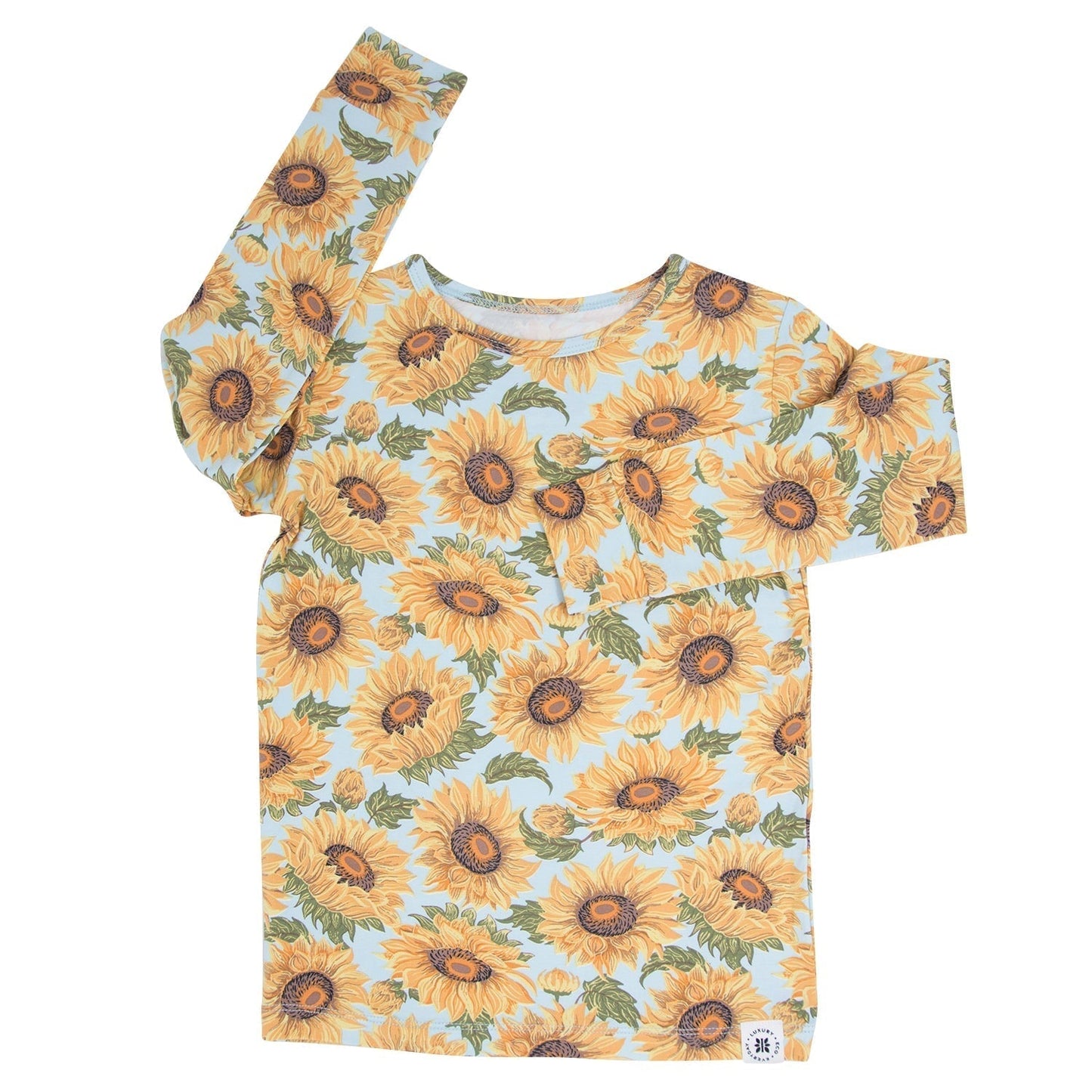 Sammys Sunflower Big Kid Pajama Set by Sweet Bamboo Sweet Bamboo Everetts Place: Online Boutique