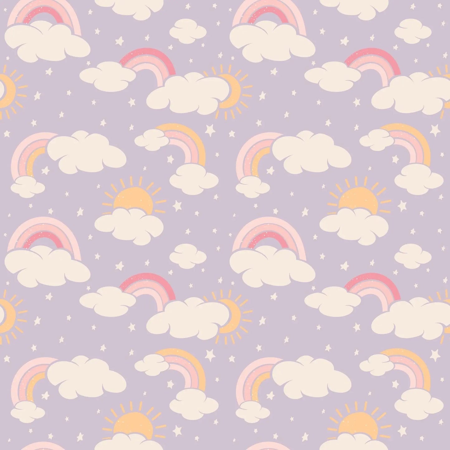 Lavender Rainbows And Clouds Smocked Vintage Dress For Baby Sweet Bamboo