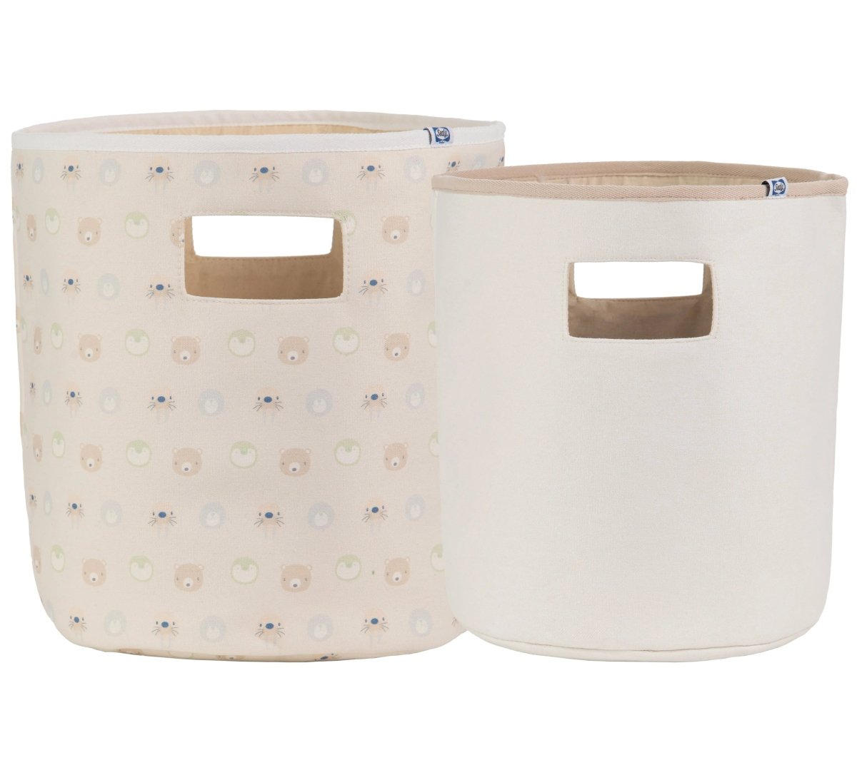 Sealy Baby Soft Storage Bag Beige Animal Faces.