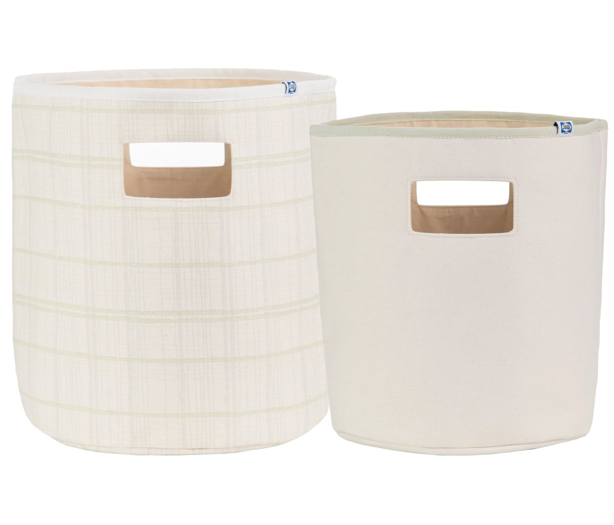 Sealy Baby Soft Storage Bins in Plaid and Mint for Toys Clothing and Gear.