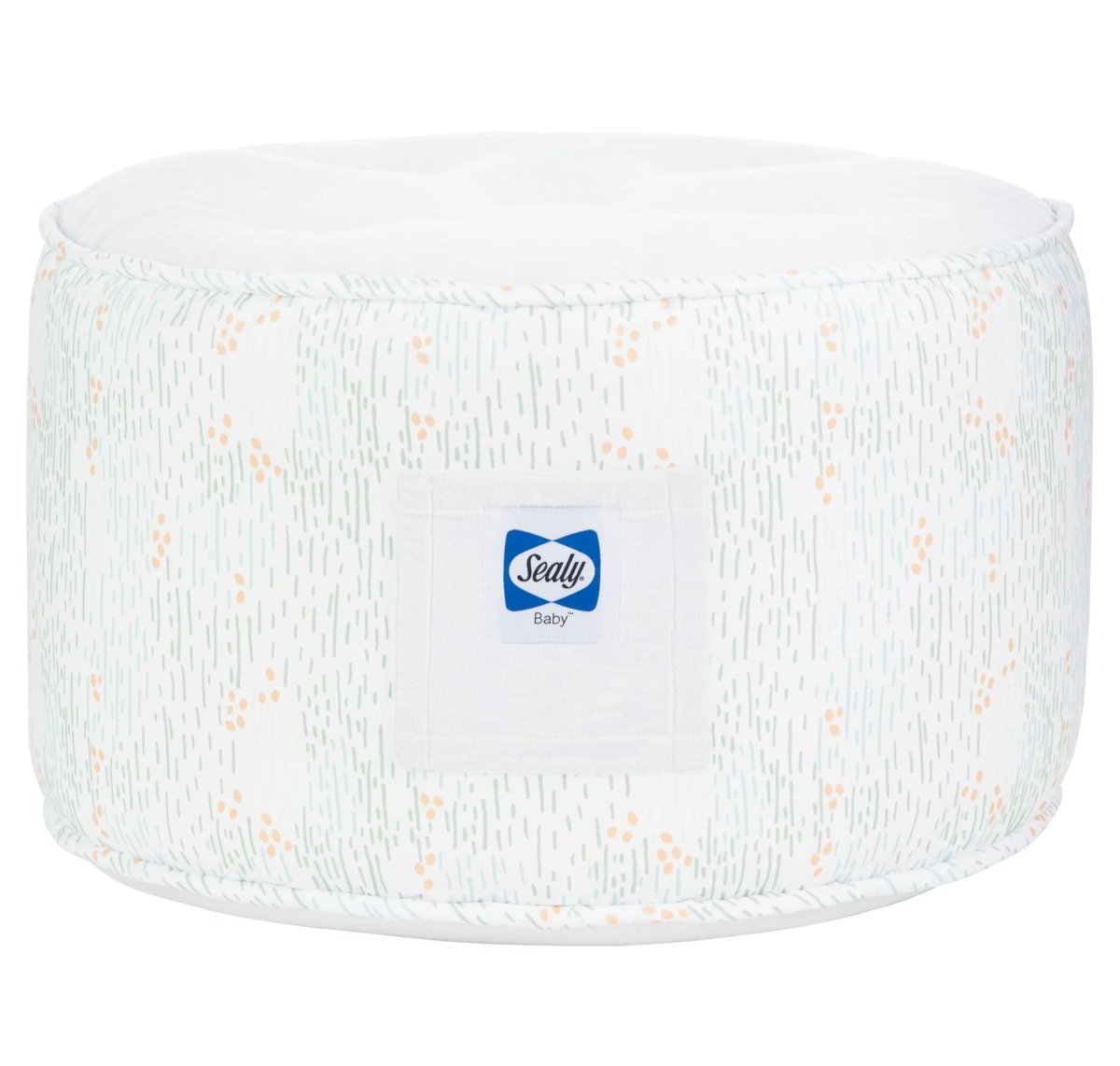 Sealy Pouf Spring Gray Elegant Versatile Footrest Extra Seating.