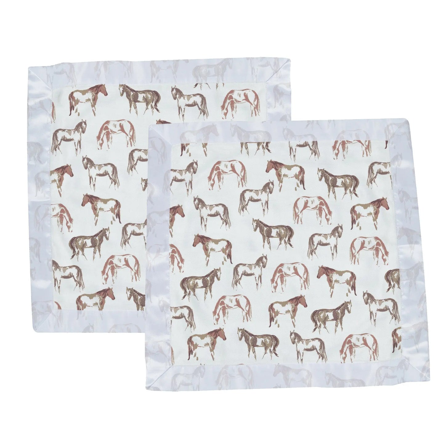 Security Blanket for Baby Wild Horse Bamboo Muslin Blankie Newcastle Classics