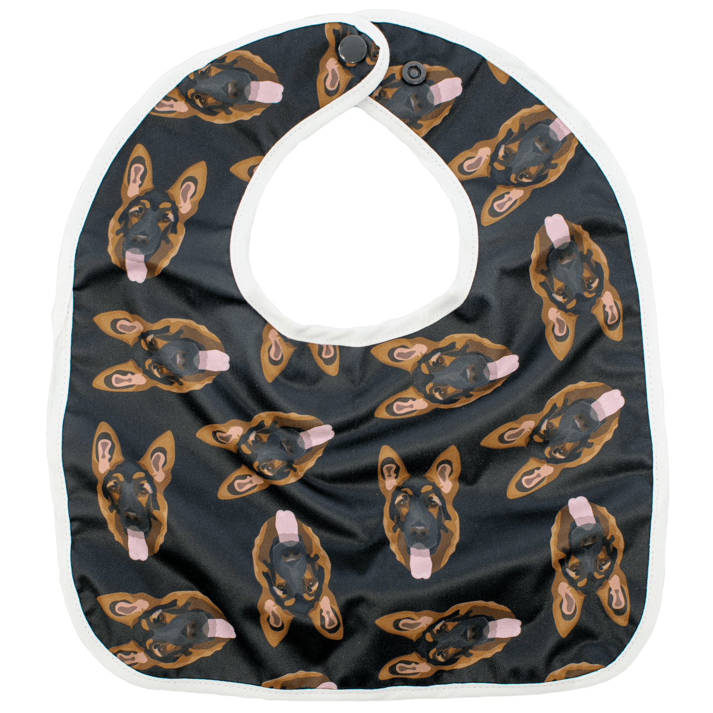 Shepard Flip Bib with Pocket for Food and Drool Machine Washable Water Resistant Cloth Diaper Material Texas Tushies