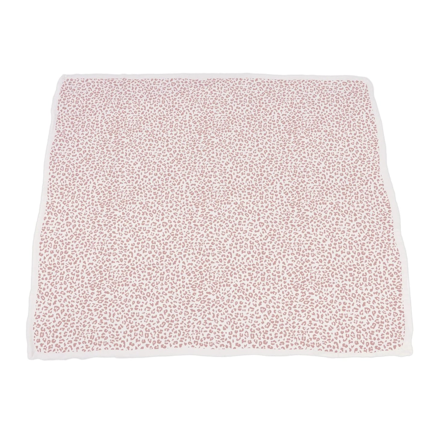 Silver Pink Orchid Little Leopard Newcastle Blanket 100 Percent Natural Bamboo Muslin 47 Inch x 47 Inch Newcastle Classics