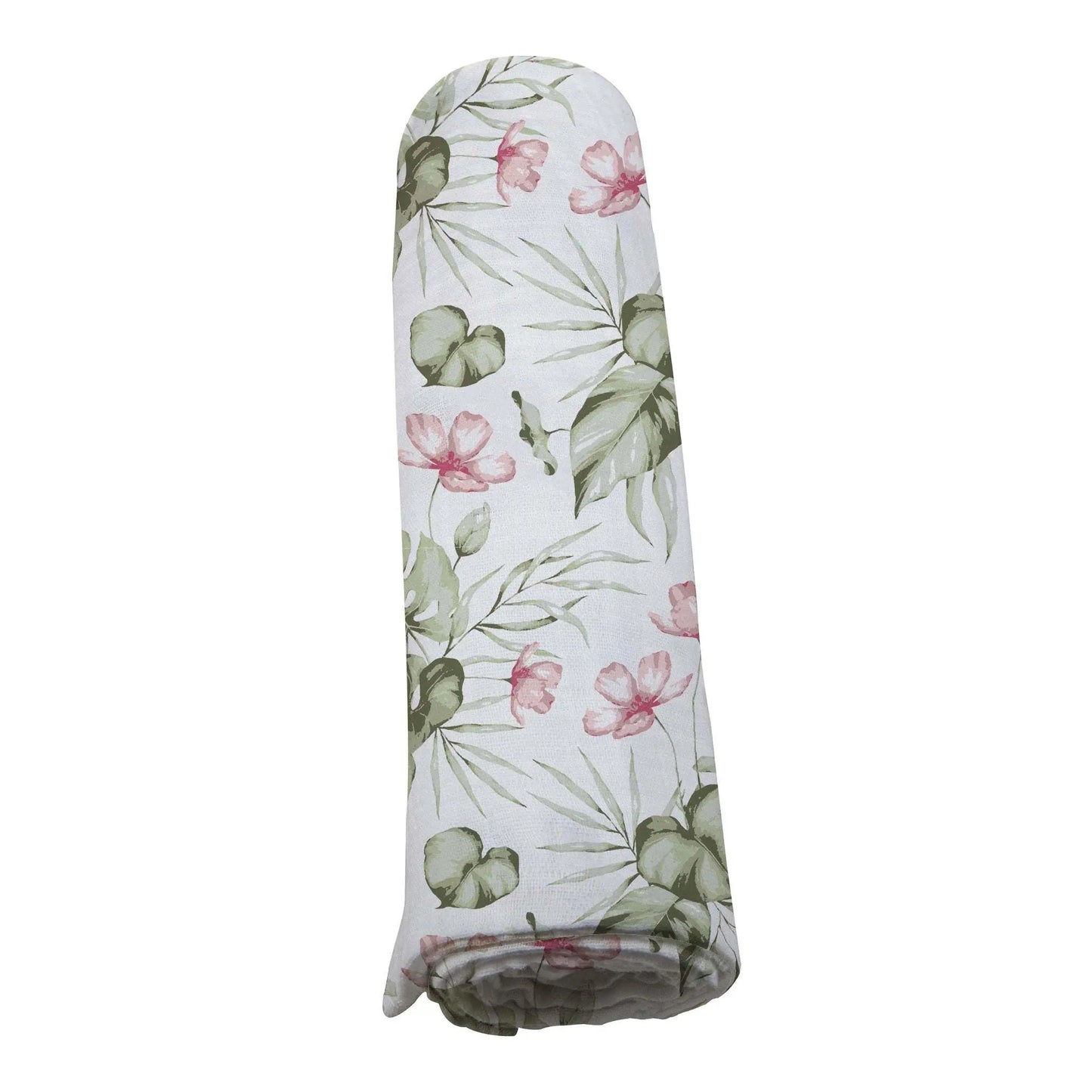 Silver Pink Orchid Muslin Swaddle Blanket Made from Bamboo Fibers Newcastle Classics