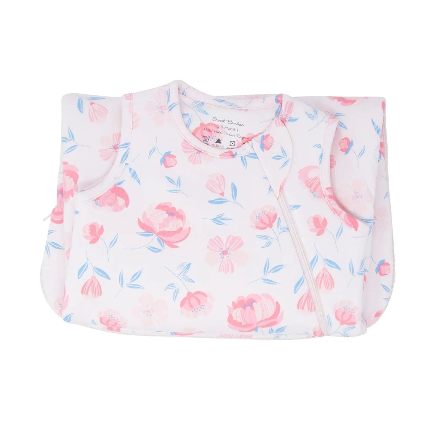 1.5 Tog Sleep Sack for Infants with 2 Way J Zipper and Quilted Lining for 0 to 9 Months Sweet Bamboo