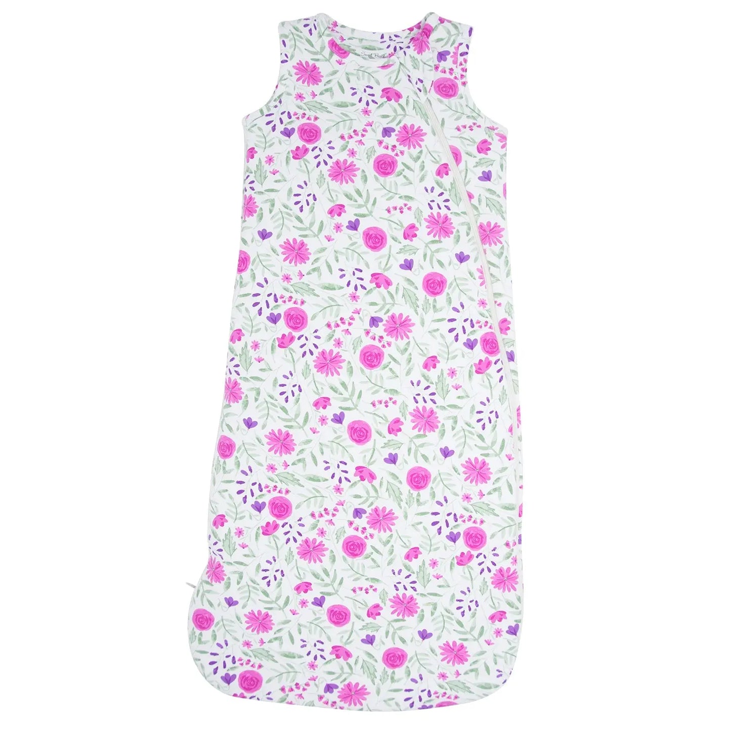 Sweet Purple Flowers Baby Sleep Sack Fluffy Snuggly 2 Way J Zipper 0 to 9 Months Sweet Bamboo
