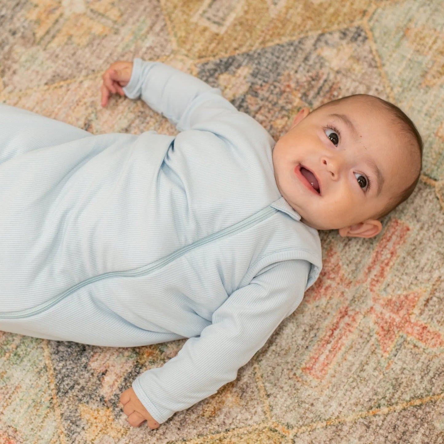 1.5 Tog Sleep Sack for Babies with 2-Way J Zipper and Quilted Lining Size 0 to 9 Months Sweet Bamboo