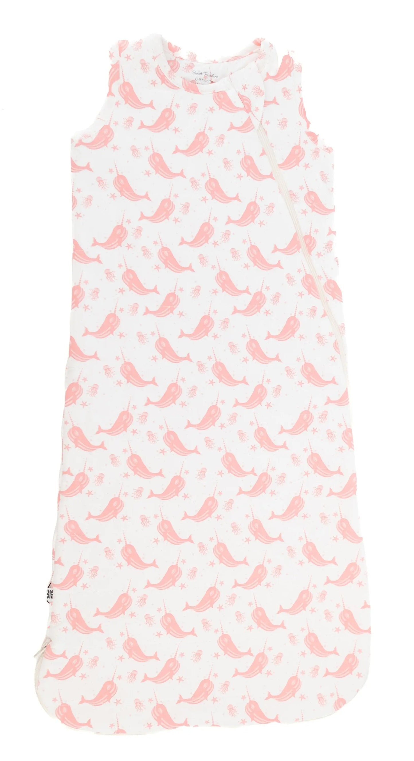 1.5 Tog Sleep Sack for Infants with 2 Way J Zipper and Quilted Lining Size 0 to 9 Months Sweet Bamboo