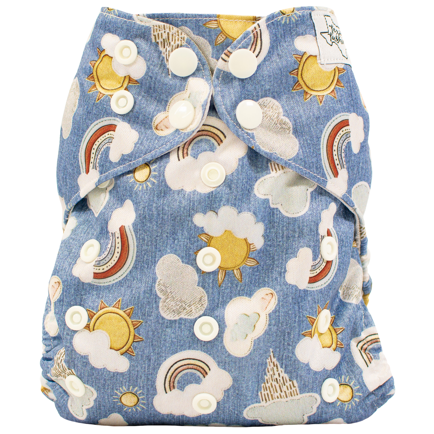 Slim Fit All In One Cloth Diaper For Babies 8 To 40 Pounds Texas Tushies