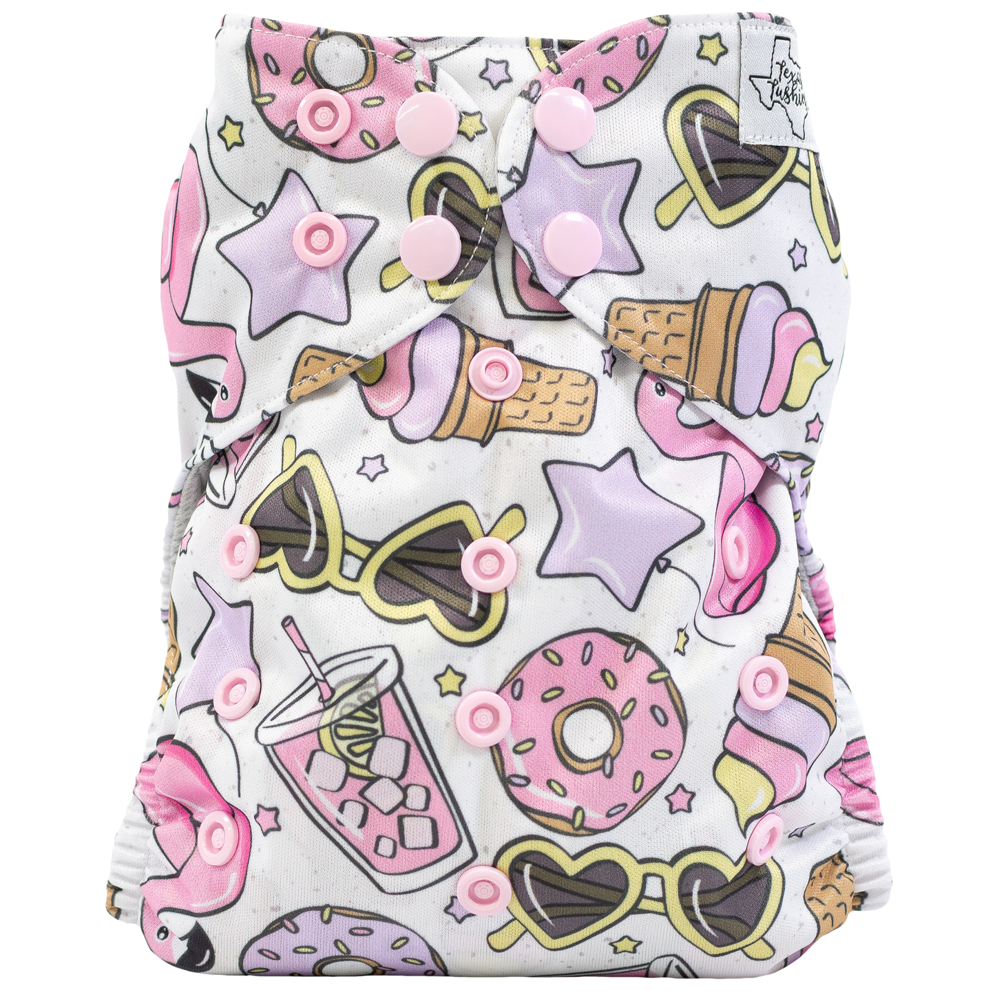 Slim Fit Pocket Cloth Diaper for Babies 8 to 40 Pounds Texas Tushies