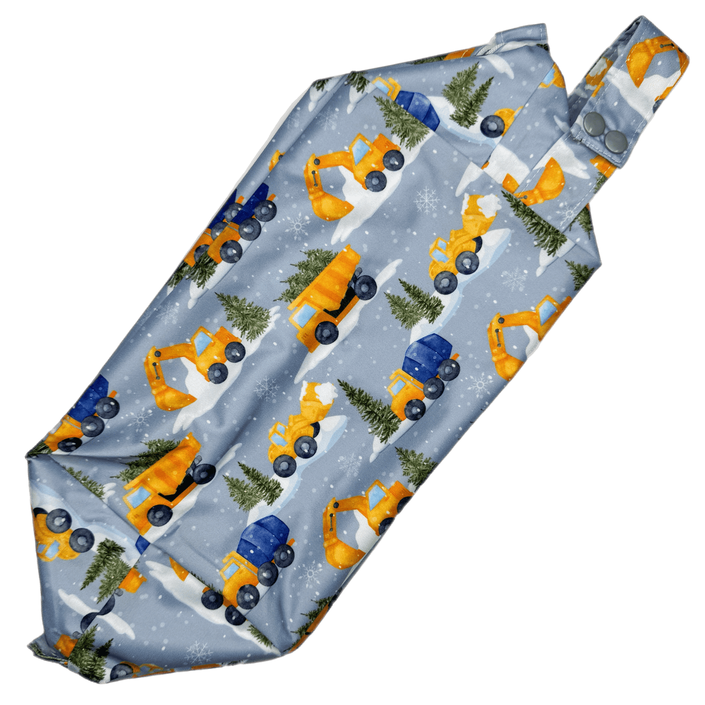 Snowy Daze Diaper Pod With Double Layer PUL Zipper Closure And Carry Handle Texas Tushies