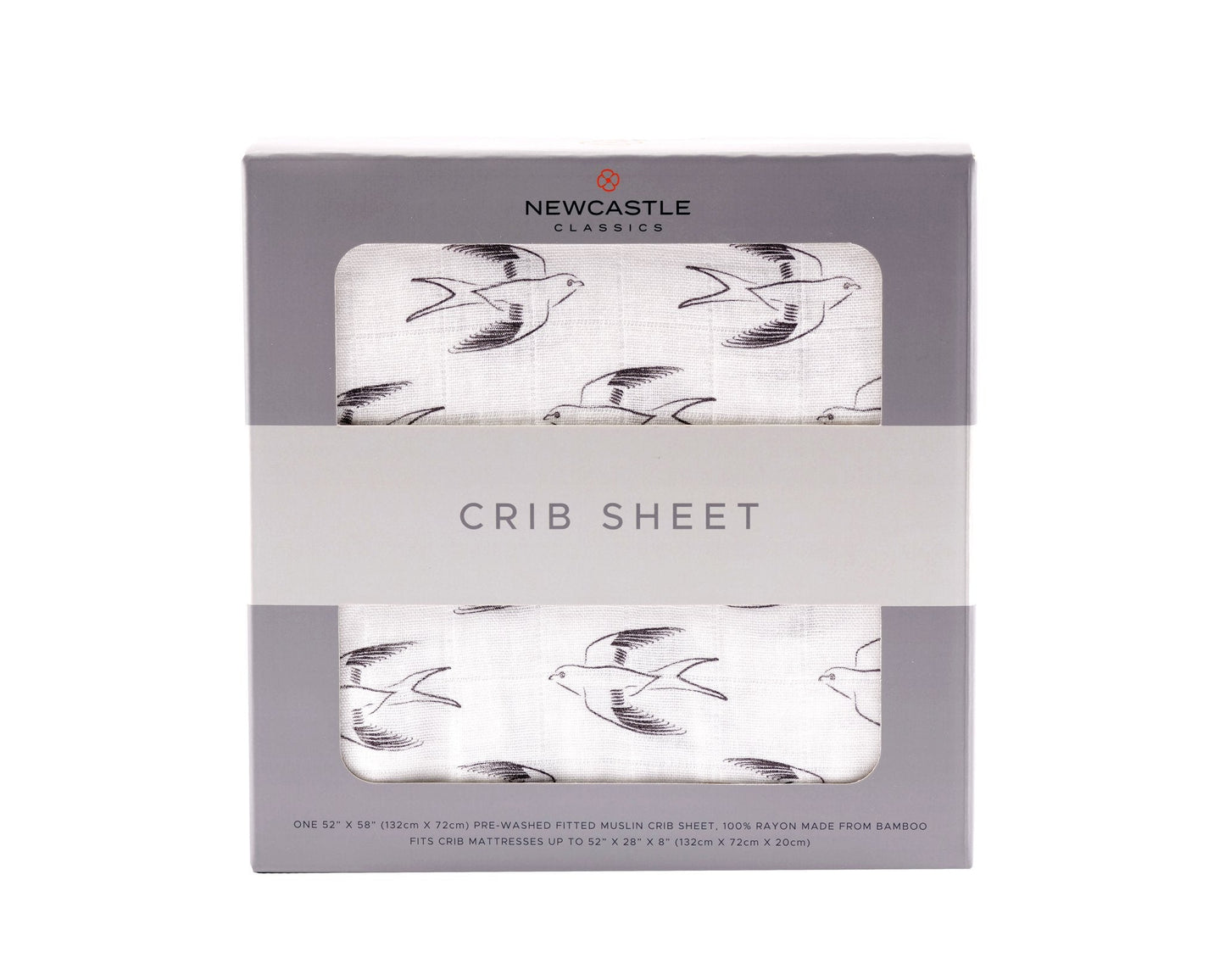 Sparrows Cotton Muslin Crib Sheet Soft Breathable Comfy Fits Standard Mattresses 28x52 Inches Newcastle Classics