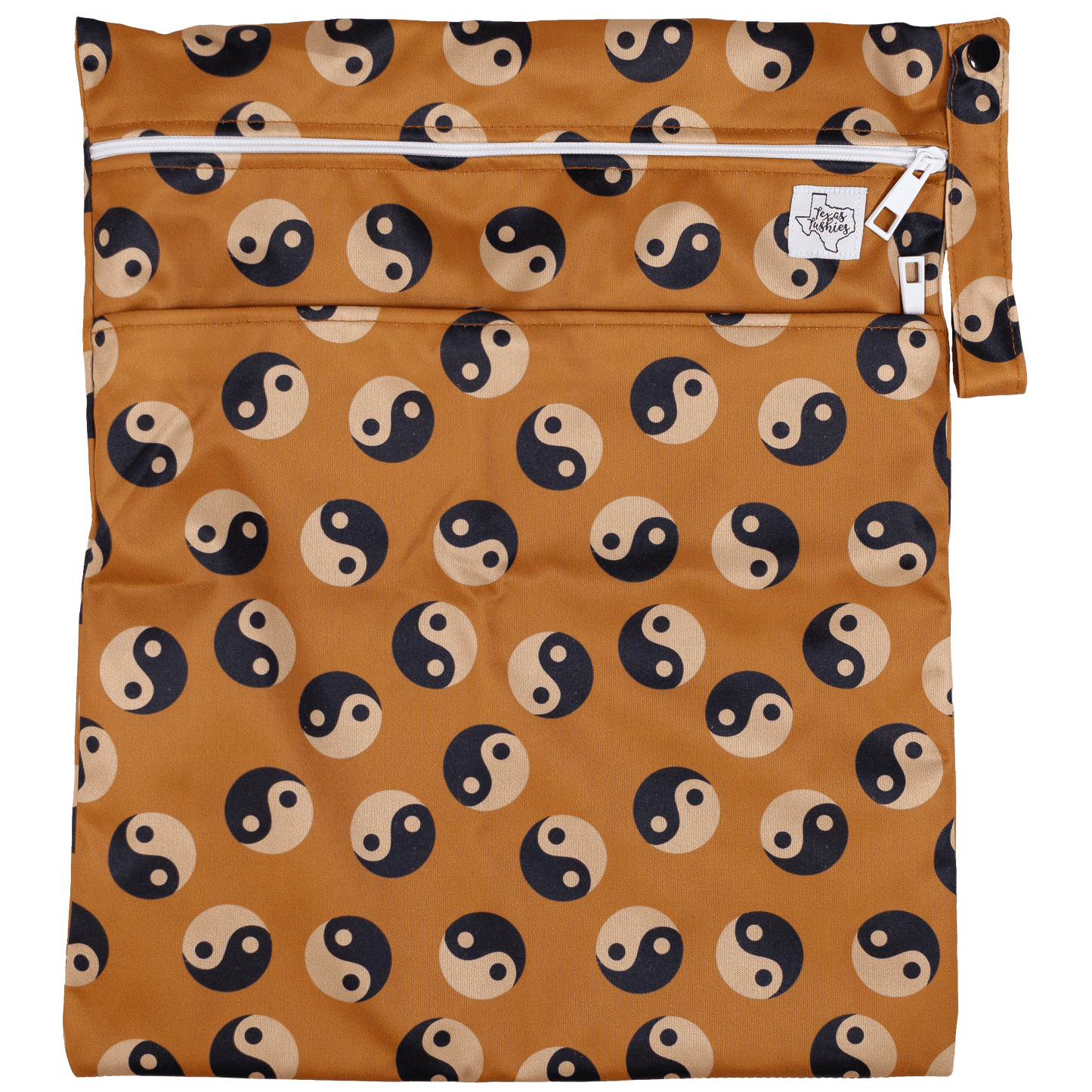 Standard Wet Dry Bag for Cloth Diapers Two Compartment Durable Machine Washable 12 by 16 Inches Texas Tushies