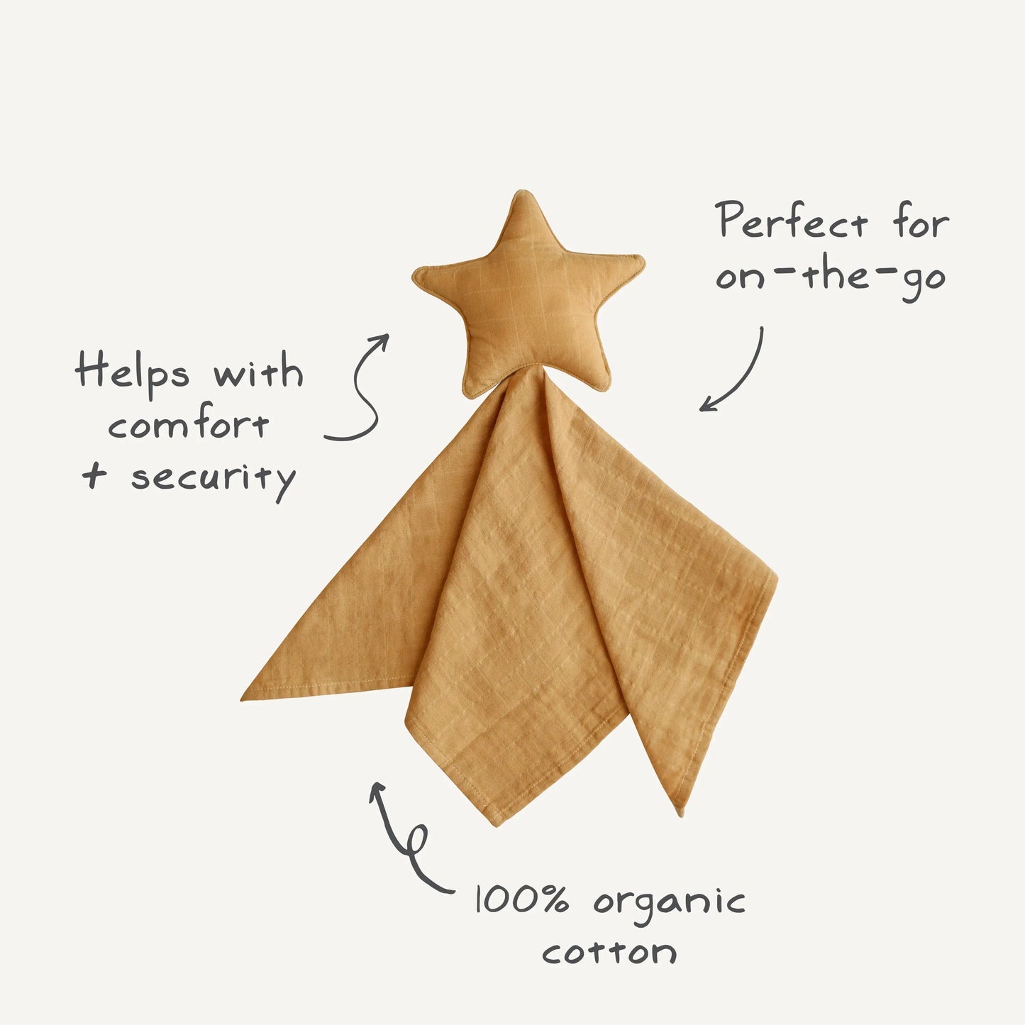 Star Lovey Blanket Made From 100 Percent Organic Cotton Soft Colors Playful Designs For Babies And Toddlers Mushie