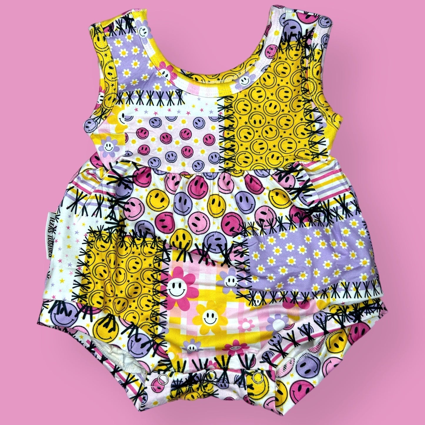 Summer Boxy Romper For Babies Soft Polyester Easy Diaper Change Stylish And Comfortable Texas Tushies
