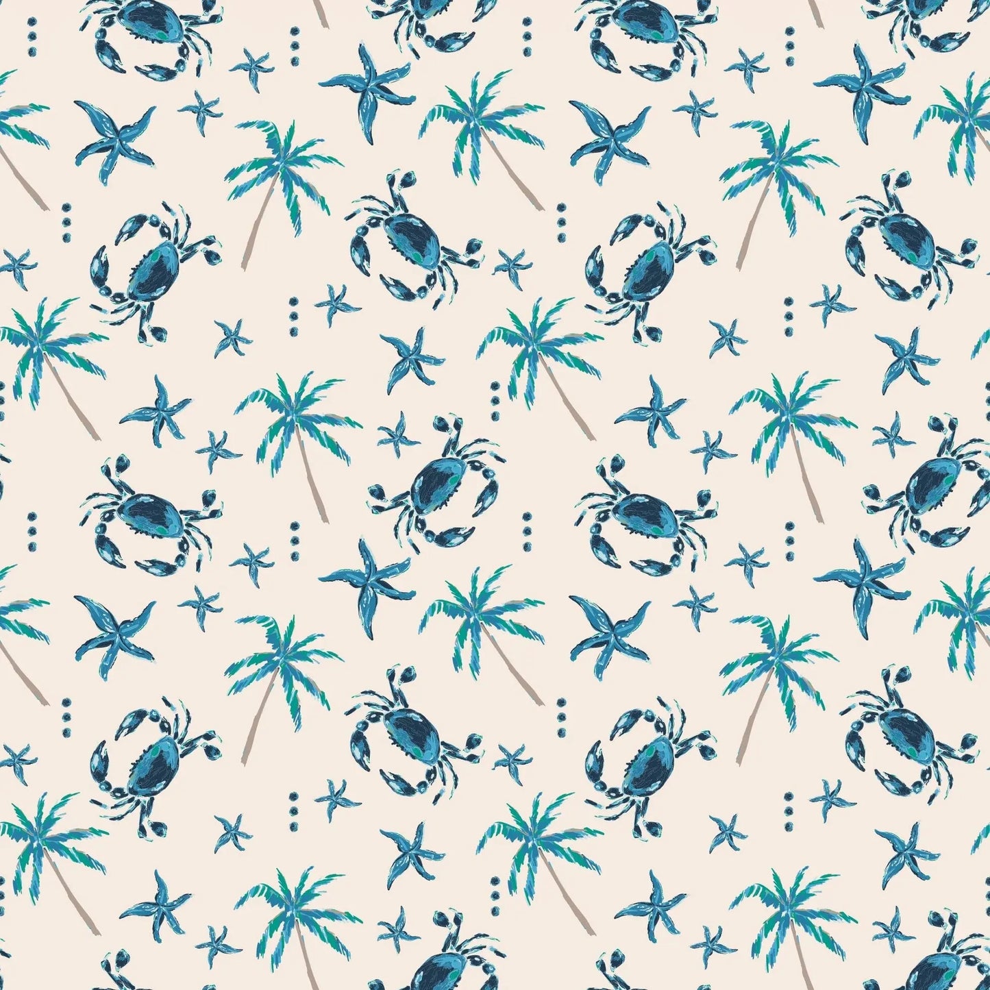 Blue Crabs Summer Pajama Set for Kids Lightweight Short Sleeve Two Piece Outfit Sweet Bamboo