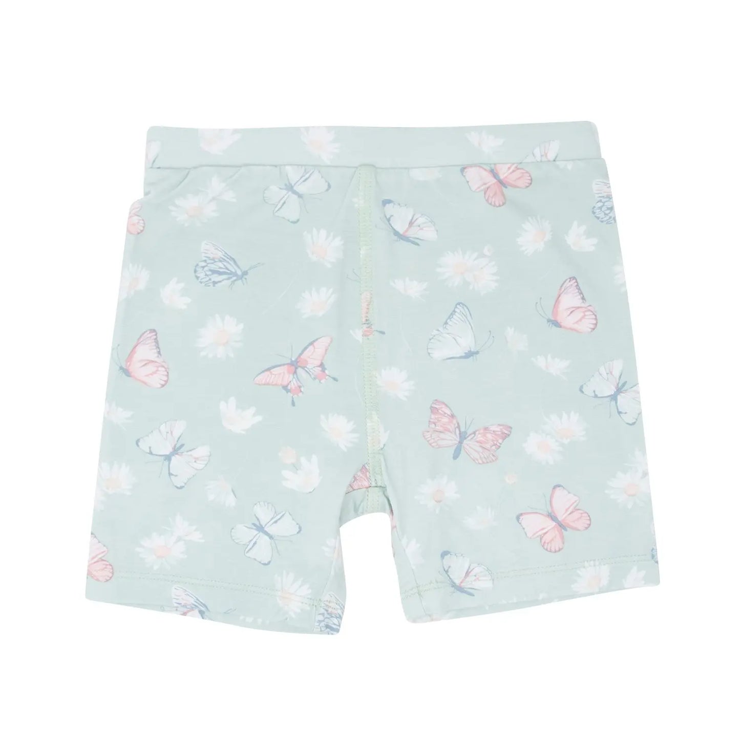 Mint Butterfly Daisy Bamboo Summer Pajama Set for Kids Sweet Bamboo