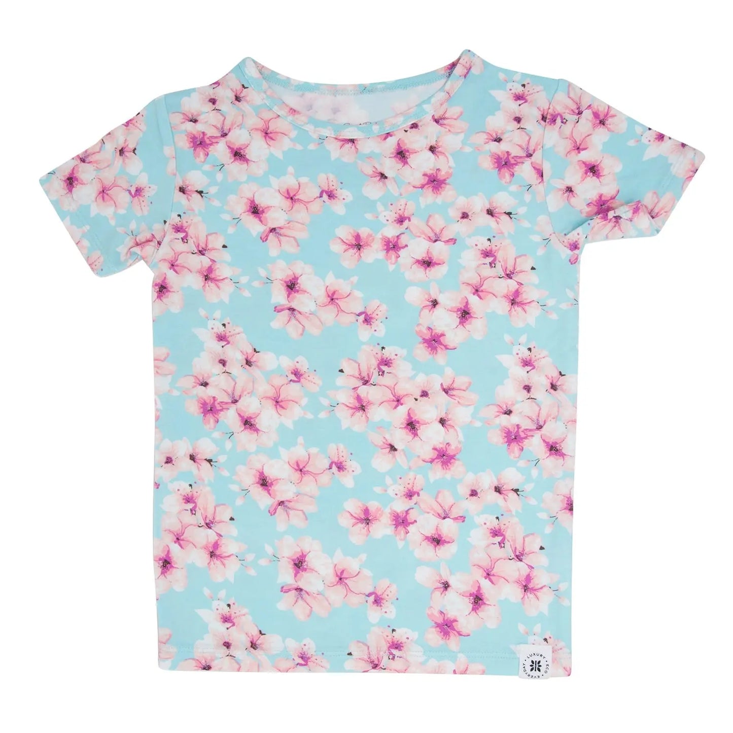 Pretty Pink Floral Summer Pajama Set For Girls Sweet Bamboo