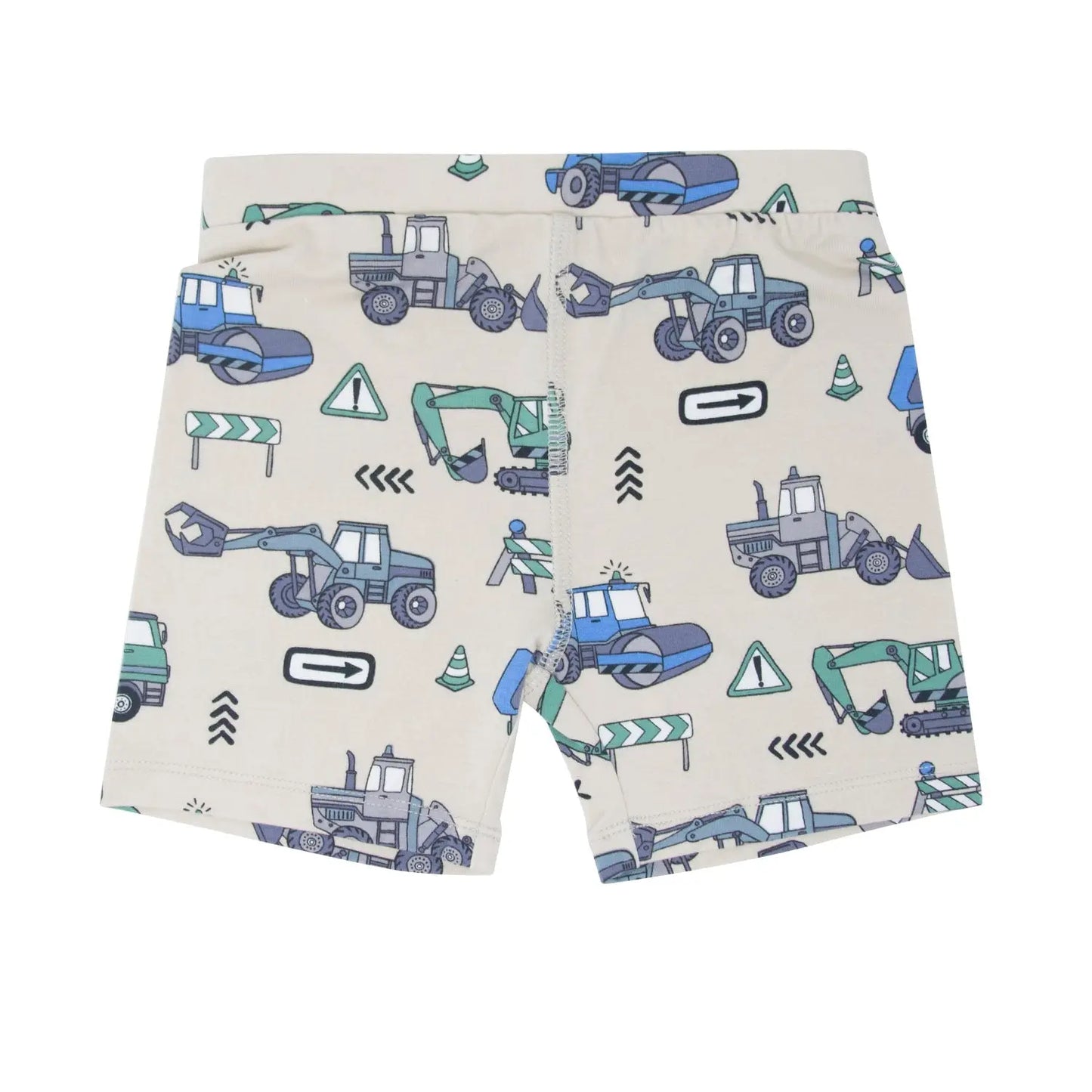 Trucks Diggers Construction Summer Pajama Set For Kids Sweet Bamboo