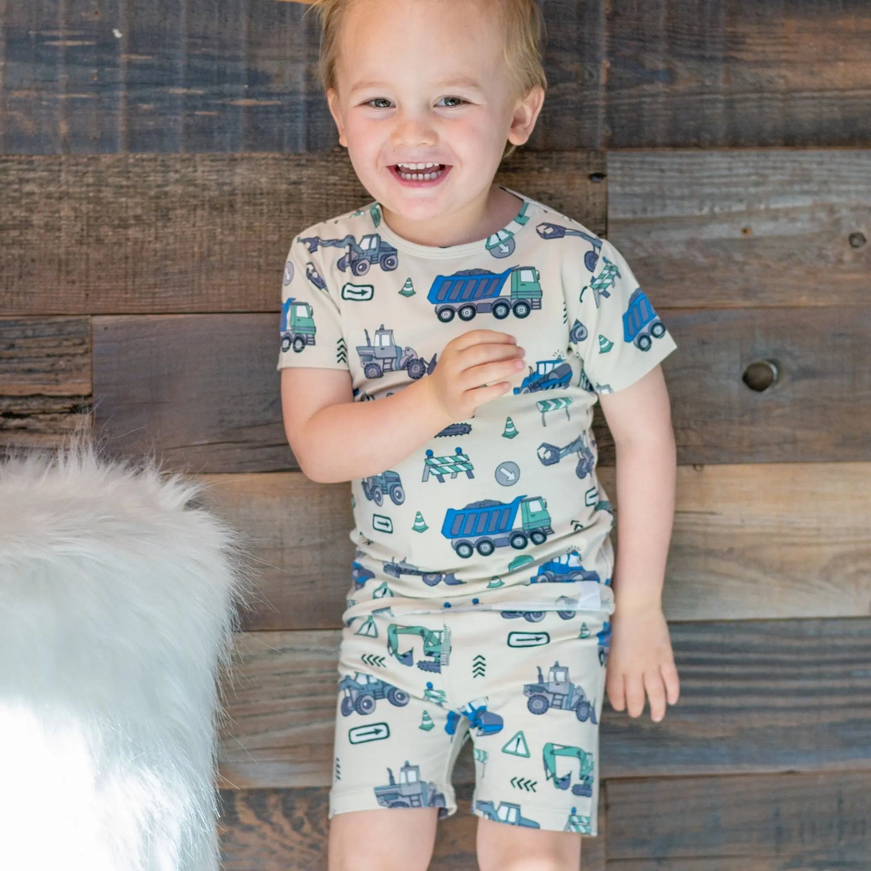 Sweet Bamboo Comfortable Trucks Diggers Construction Pajama Set for Boys Summer - Apparel & Accessories > Clothing > Sleepwear & Loungewear > Pajamas Summer Pajama