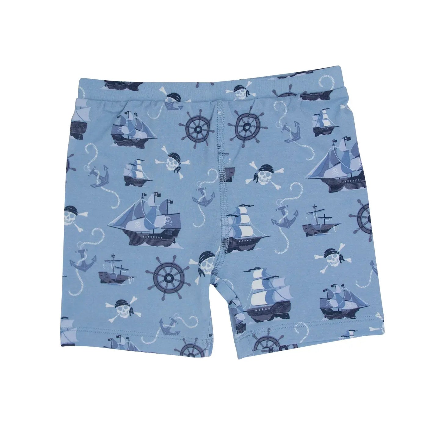 Pirate Ships Summer Pajama Set For Kids Sweet Bamboo