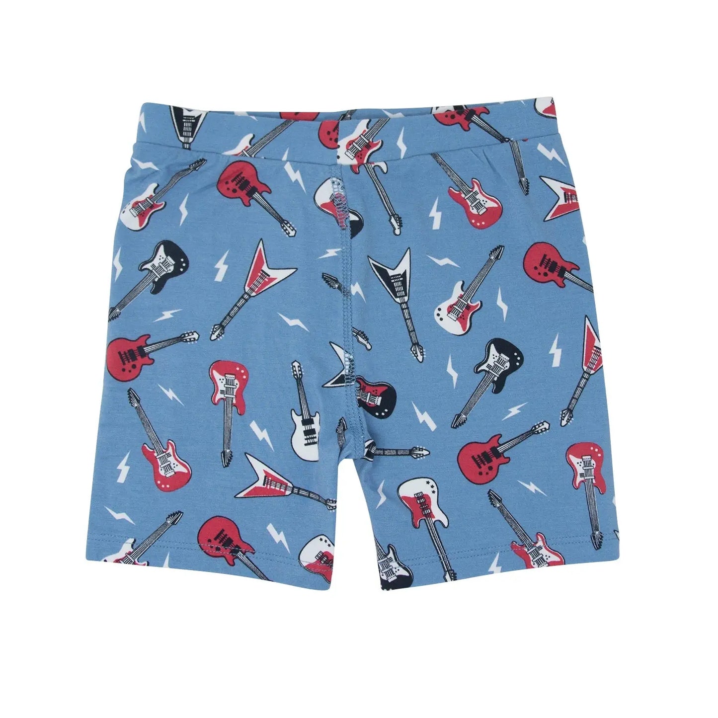 Electric Guitars Rockstar Summer Pajama Set for Kids Sweet Bamboo