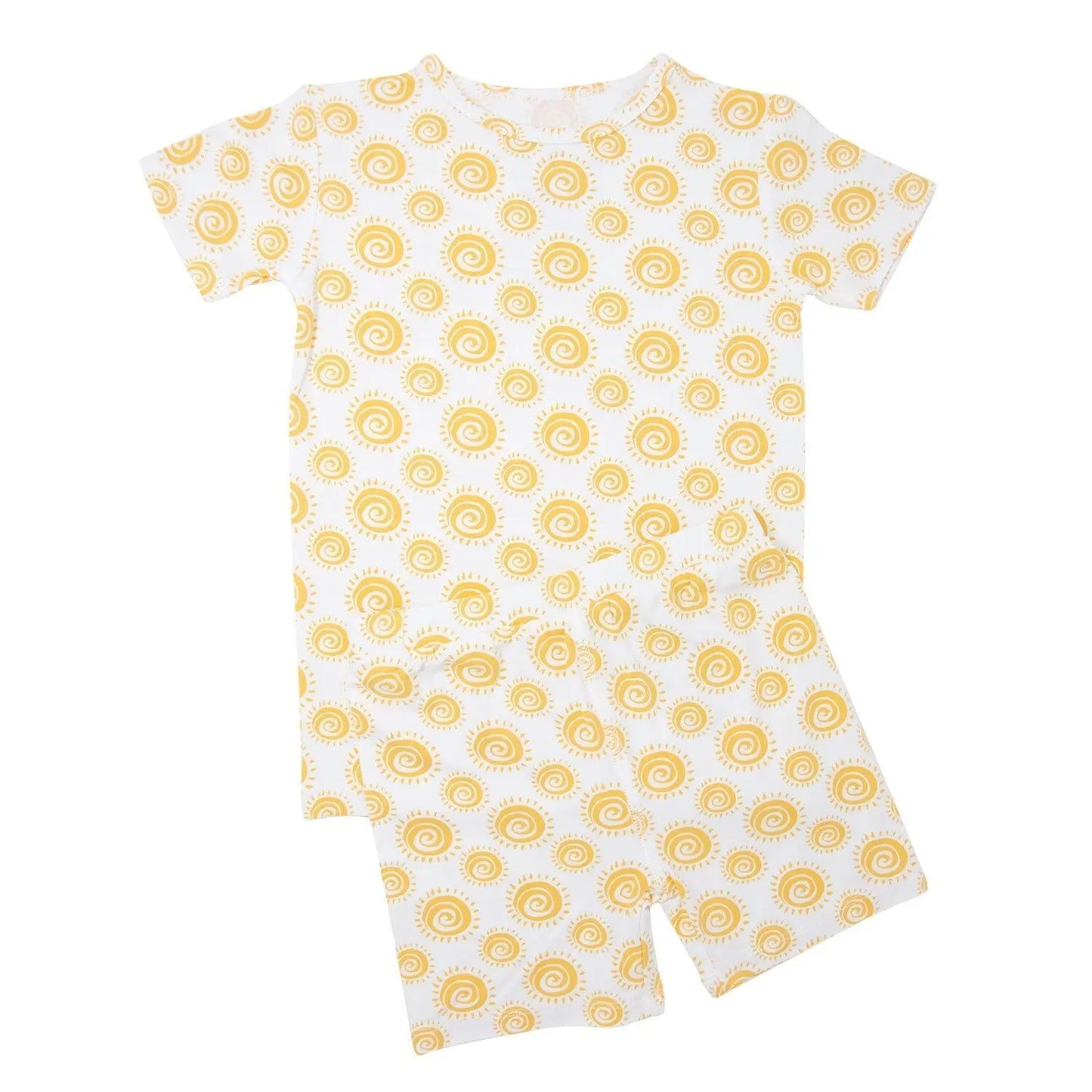 Summer Pajamas for Kids Two Piece Short Set Lightweight Silky Fabric Sweet Bamboo