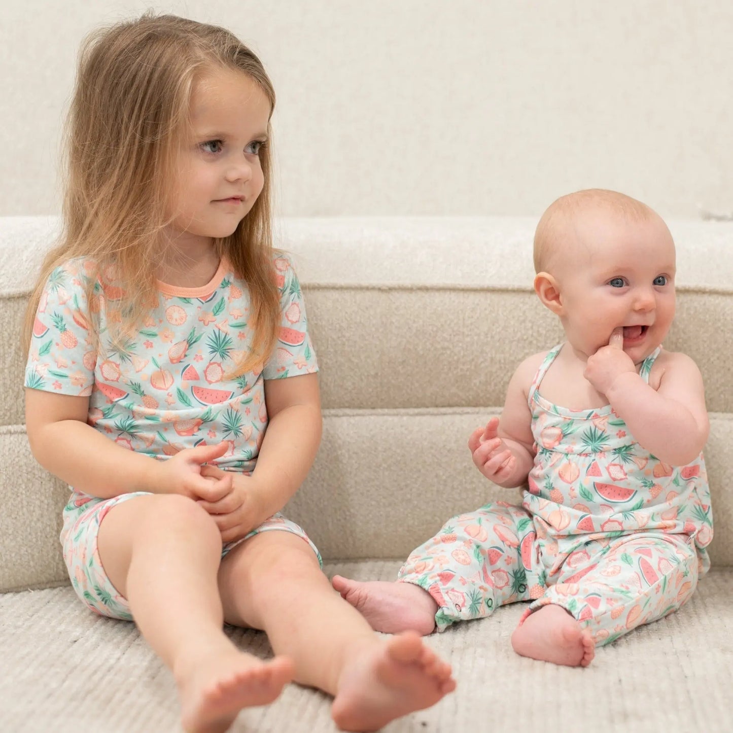 Summer Pajamas for Kids Lightweight Short Set Silky Soft Short Sleeve Top Sweet Bamboo