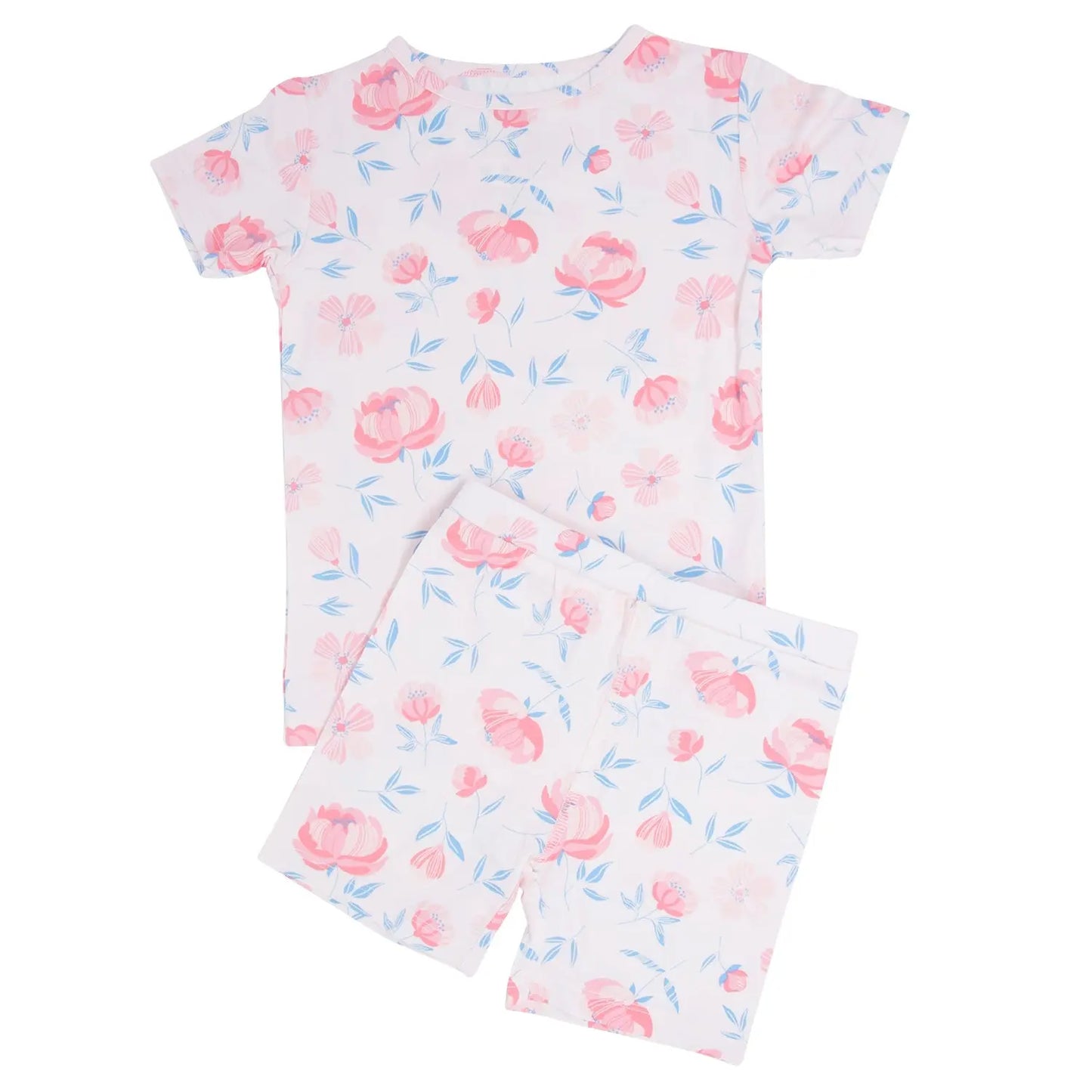 Summer Pajamas for Kids Two Piece Short Set Lightweight Silky Comfort Sweet Bamboo