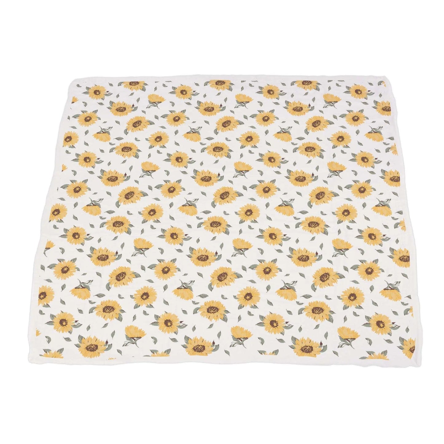 Sunflower Farm And Sage Green Stripe Newcastle Blanket For Kids 100 Percent Natural Bamboo Muslin 47 Inch X 47 Inch Newcastle Classics