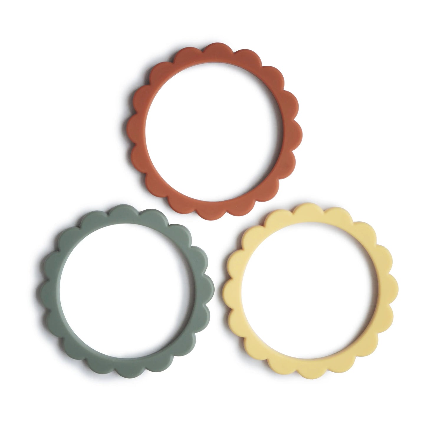 Flower Teether Bracelet for Babies - Non-Toxic Food Grade Silicone Soothing Grip Mushie